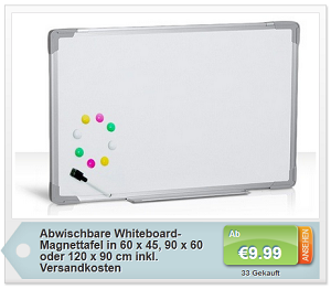 Whiteboard-Magnettafel für Notizen