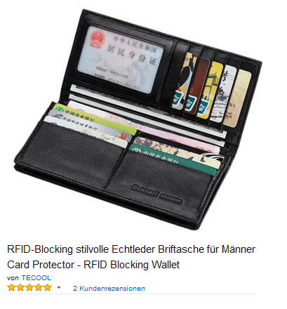 RFID-Blocking Brieftasche von TECOOL