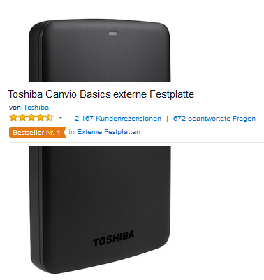 Toshiba Canvio Basics mobile Festplatten