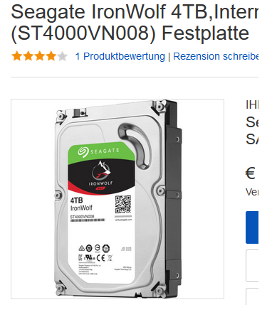 SeaGate IronWolf Festplatte
