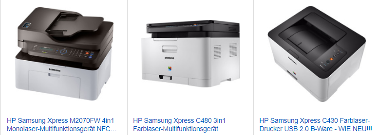 ebay.de Screenshot - HP Samsung Xpress